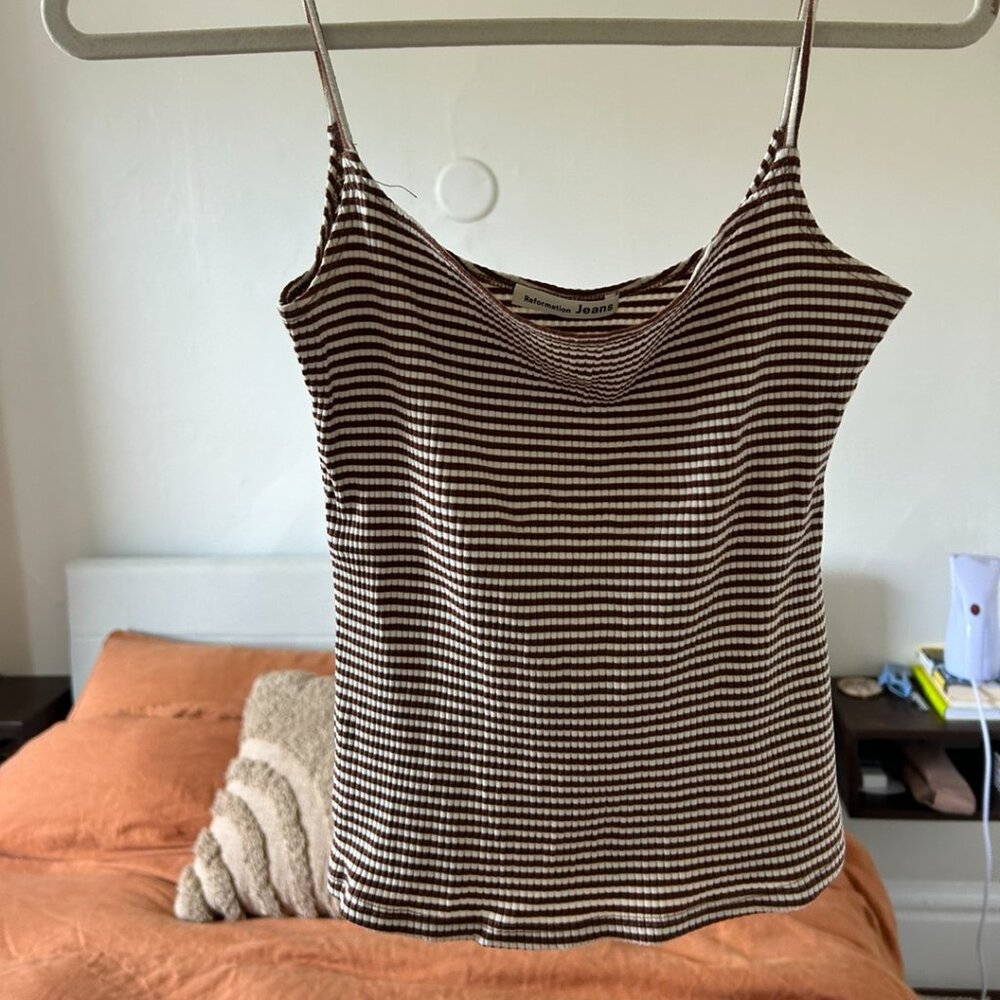 Reformation striped cami